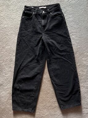 Levi's Black Barrel-Leg Women's Jeans